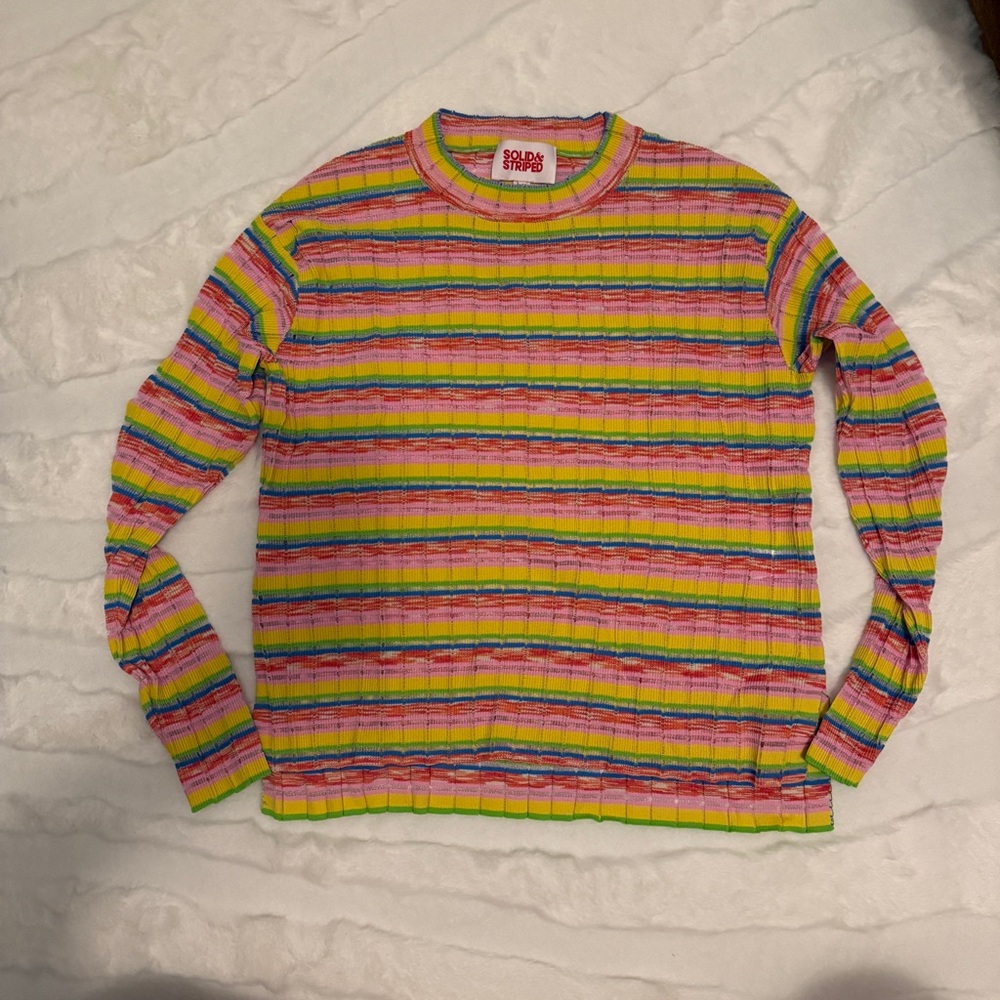 EUC SOLID & STRIPED Max Sweater S Random Spacedye Multicolor